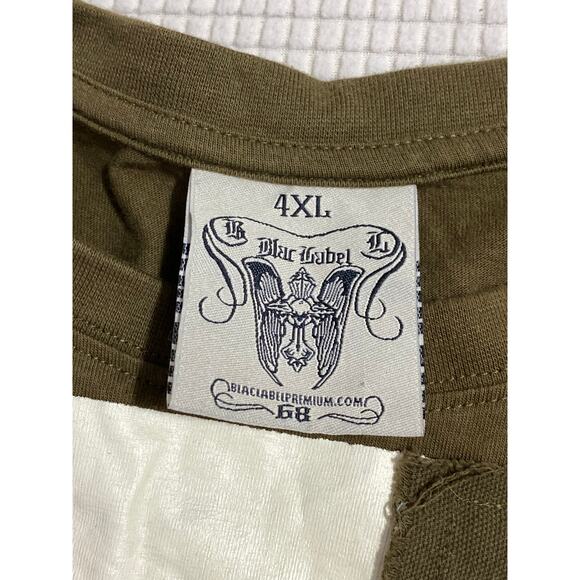 Black Label Premium Affliction 4XL L/S shirt embordered Life Death Patches - Picture 8 of 15